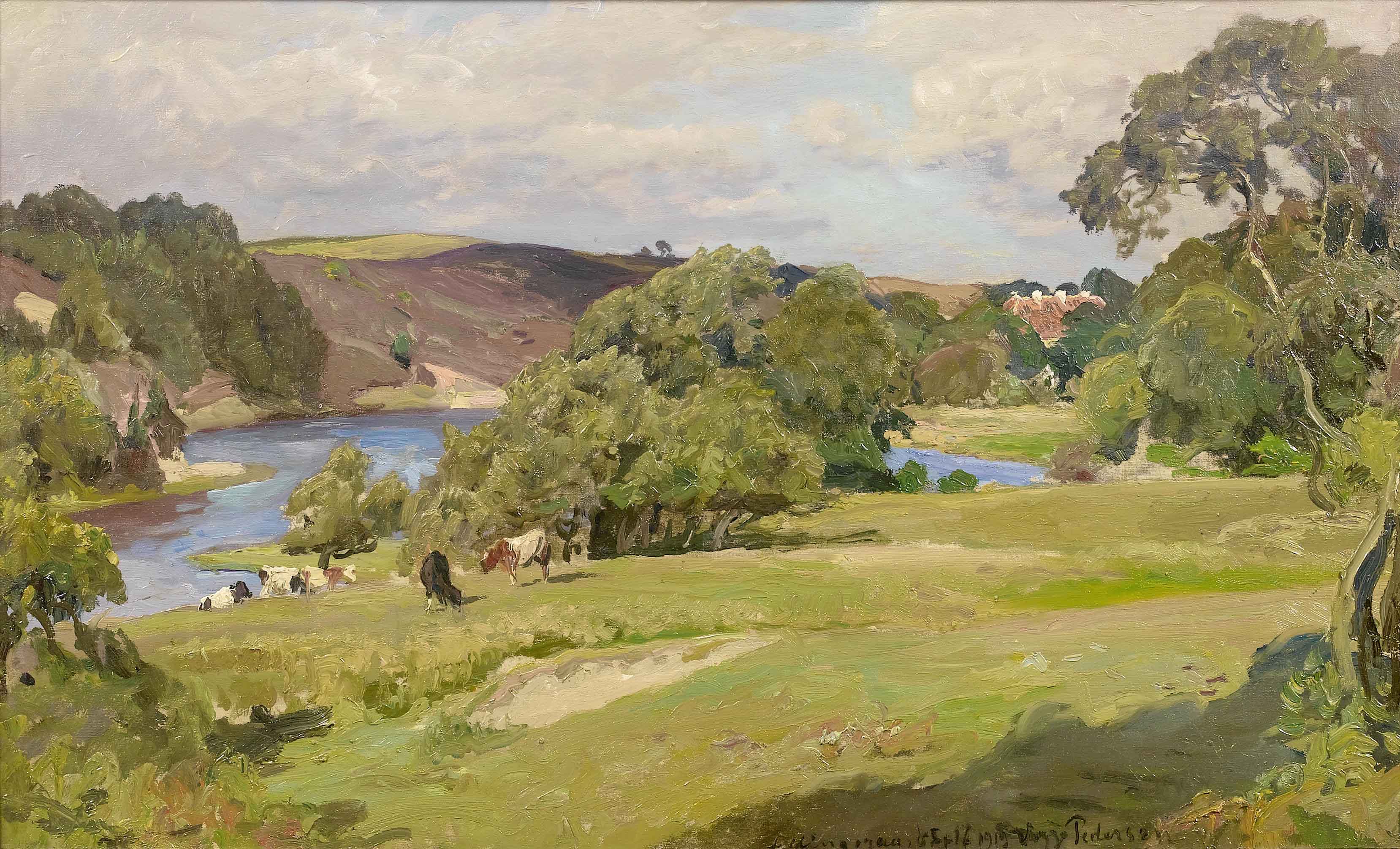 Viggo Johansen Cattle in a landscape